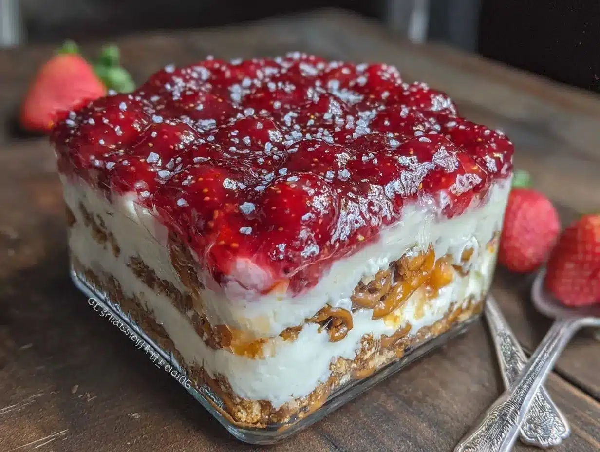 strawberry pretzel salad preparation steps