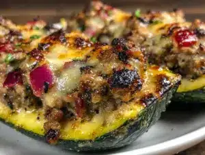 stuffed zucchini boats - featured image