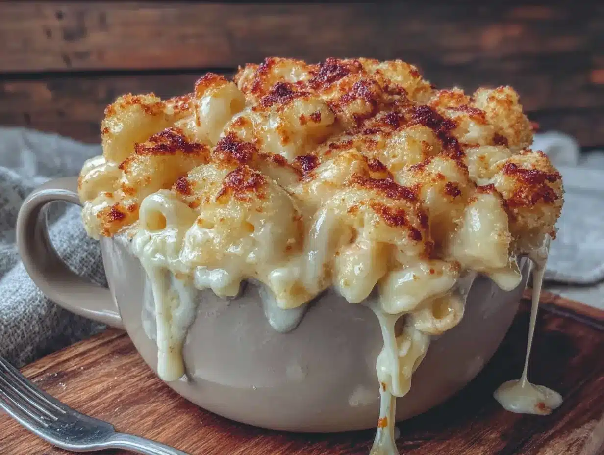 5-minute mug mac and cheese preparation steps