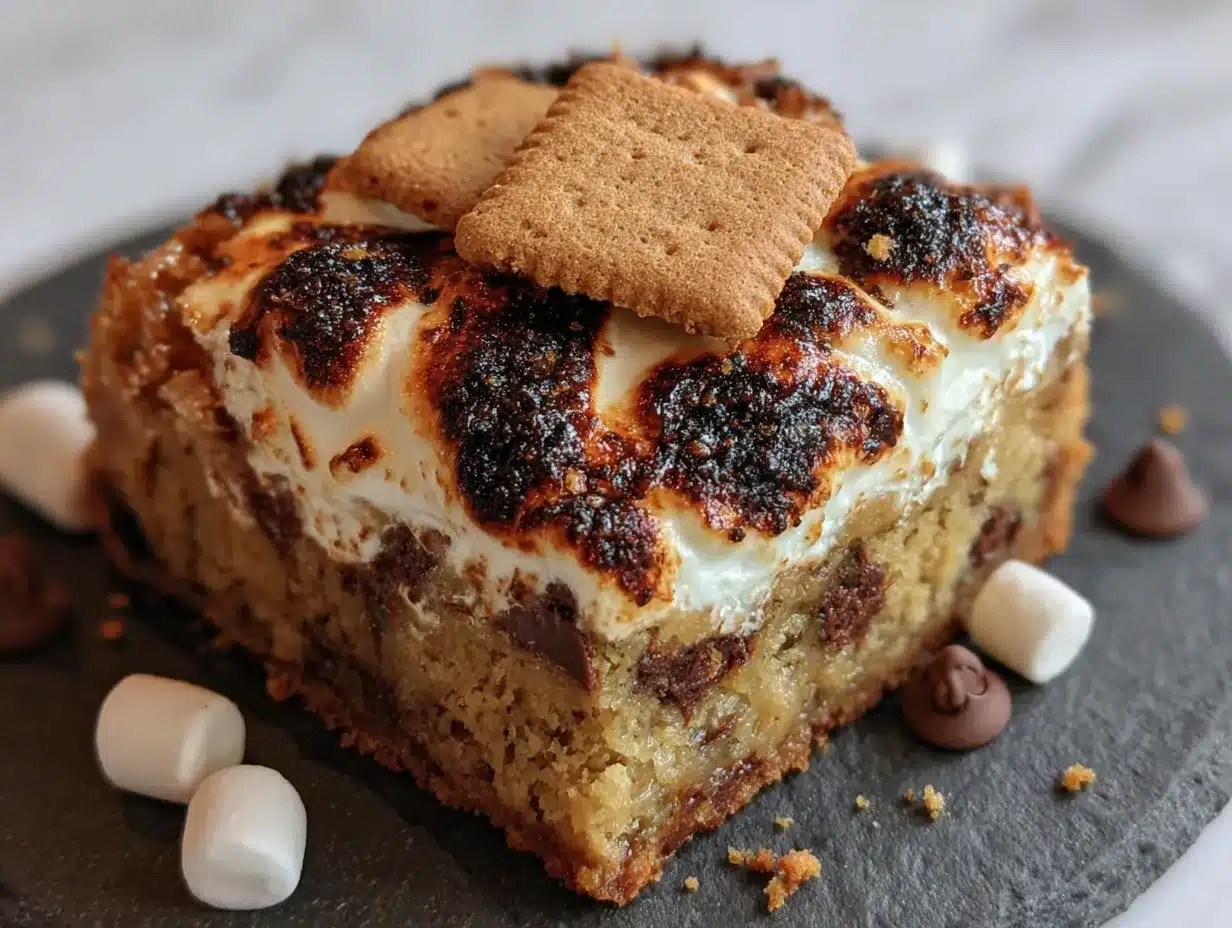 brown butter smores blondie bars preparation steps