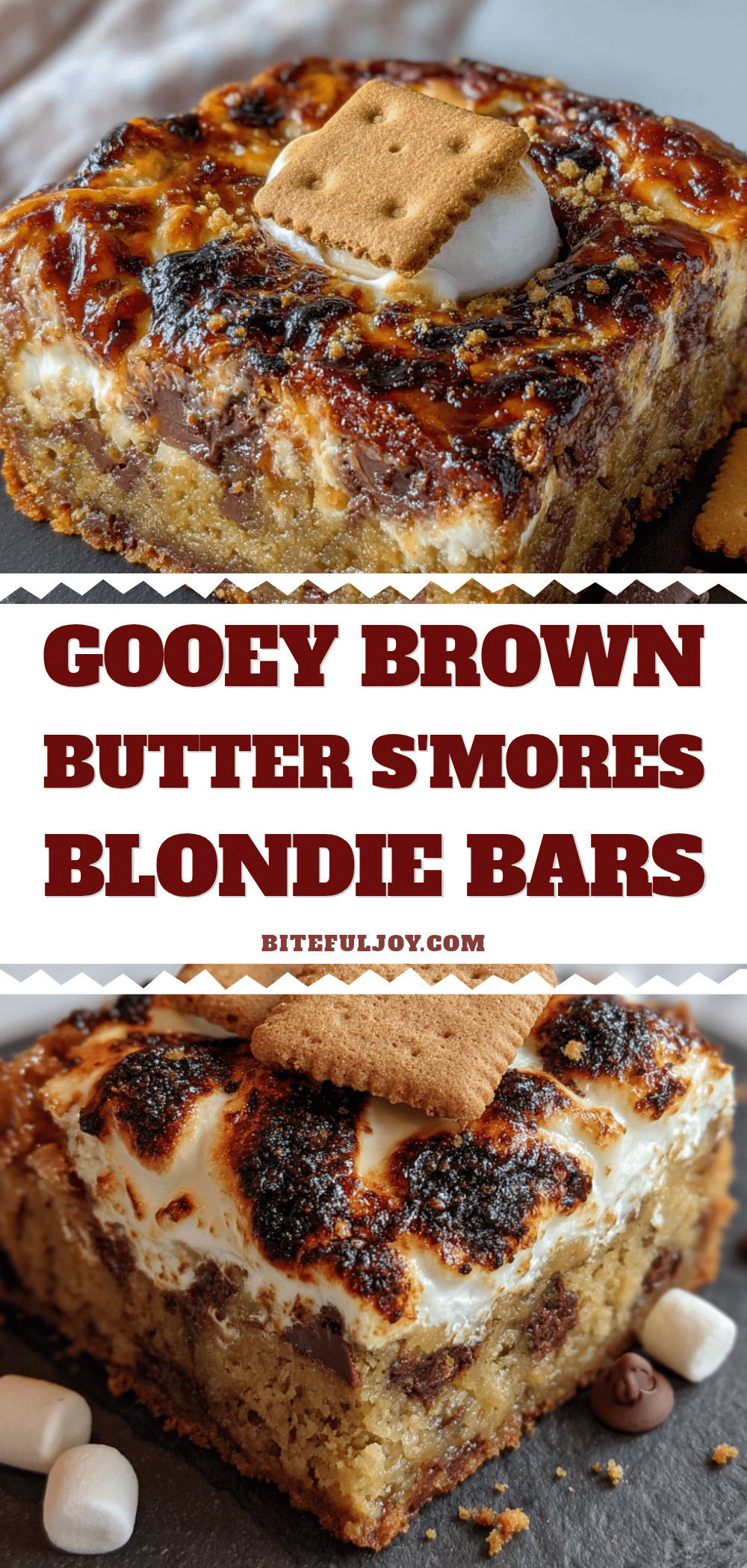 brown butter smores blondie bars recipe