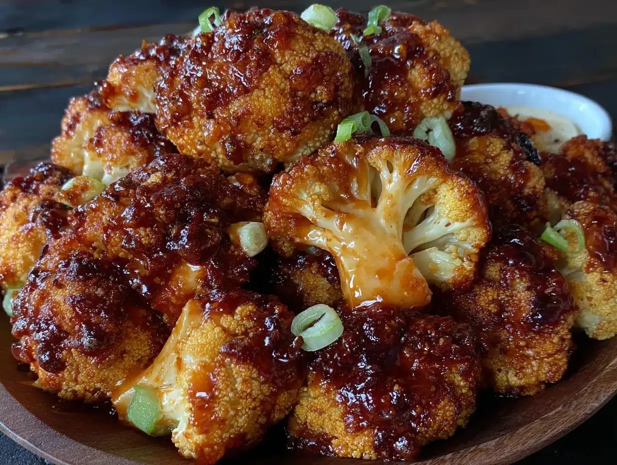 Crispy Air Fryer Buffalo Cauliflower Bites preparation steps