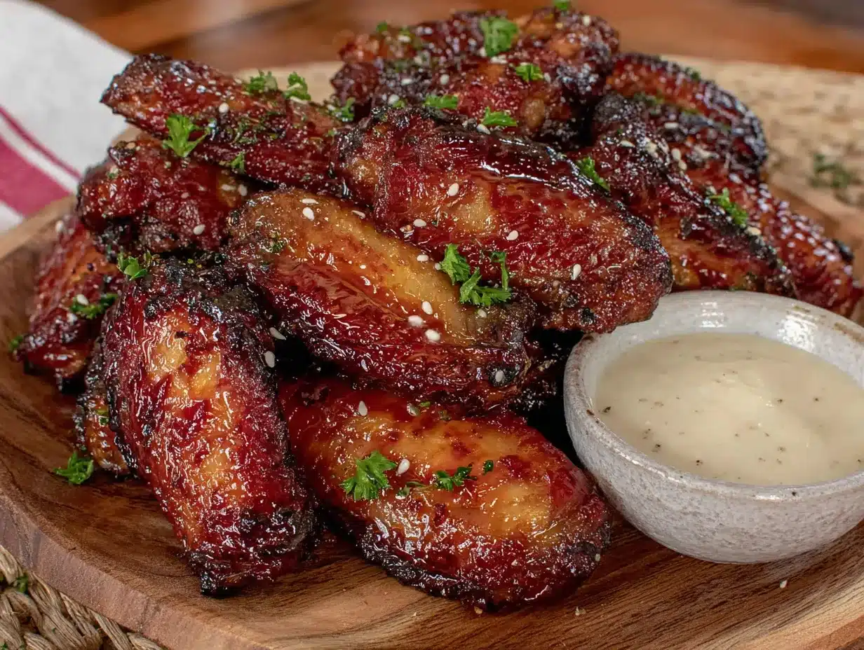 crispy baked honey garlic chicken wings preparation steps
