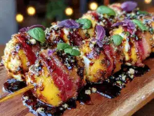 Grilled Peach and Burrata Skewers with Honey Balsamic - featured image