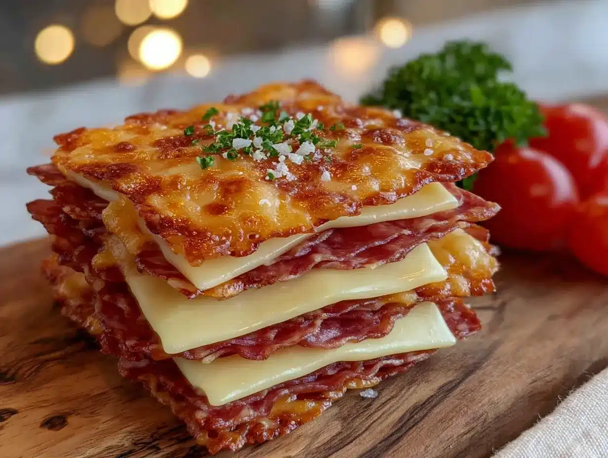 ham and cheddar cracker stackers preparation steps