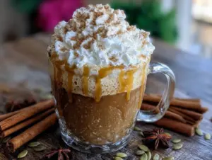 homemade pumpkin spice latte with real pumpkin - featured image