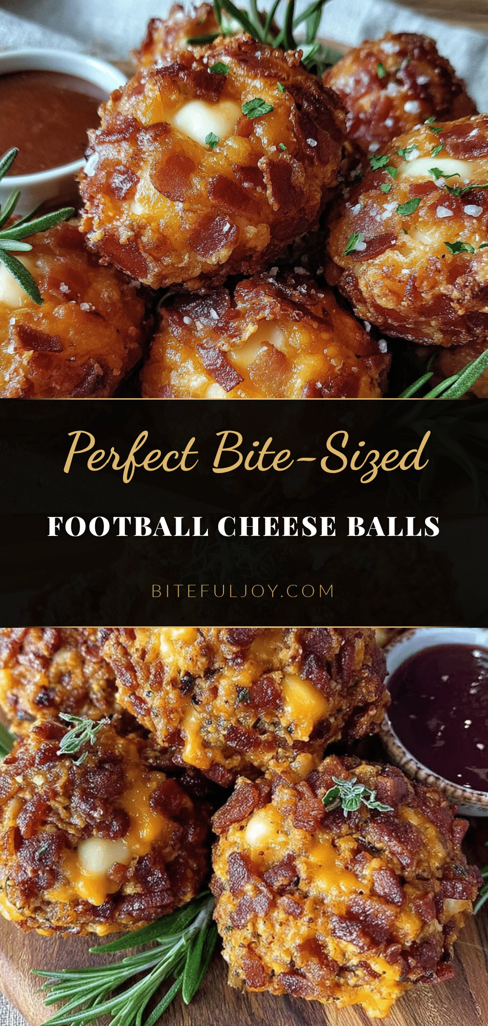 mini football cheese ball bites recipe
