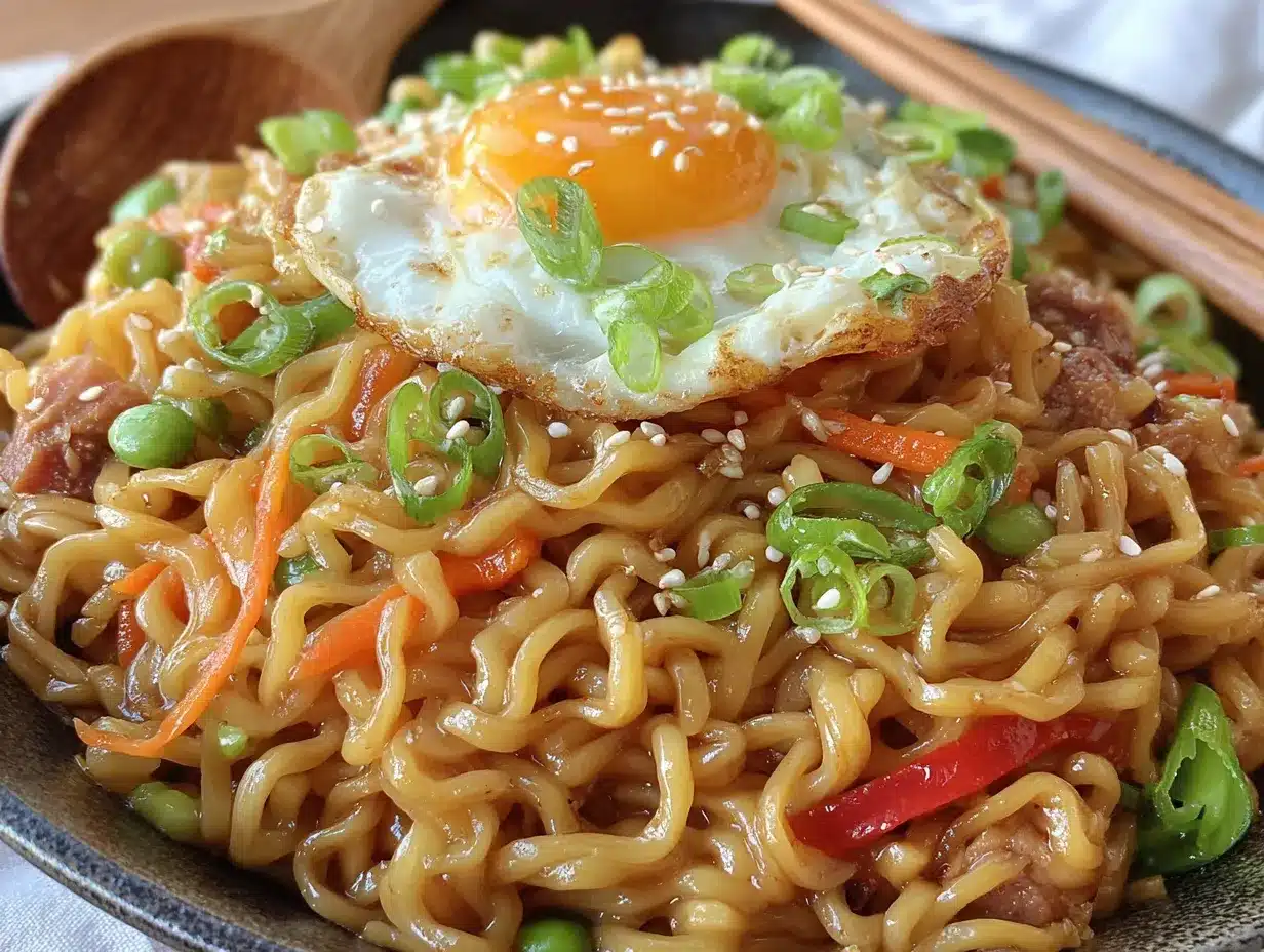one-pan ramen stir-fry preparation steps