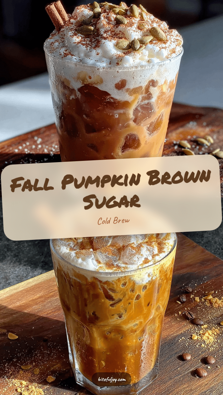pumpkin cold brew with brown sugar cold foam recipe
