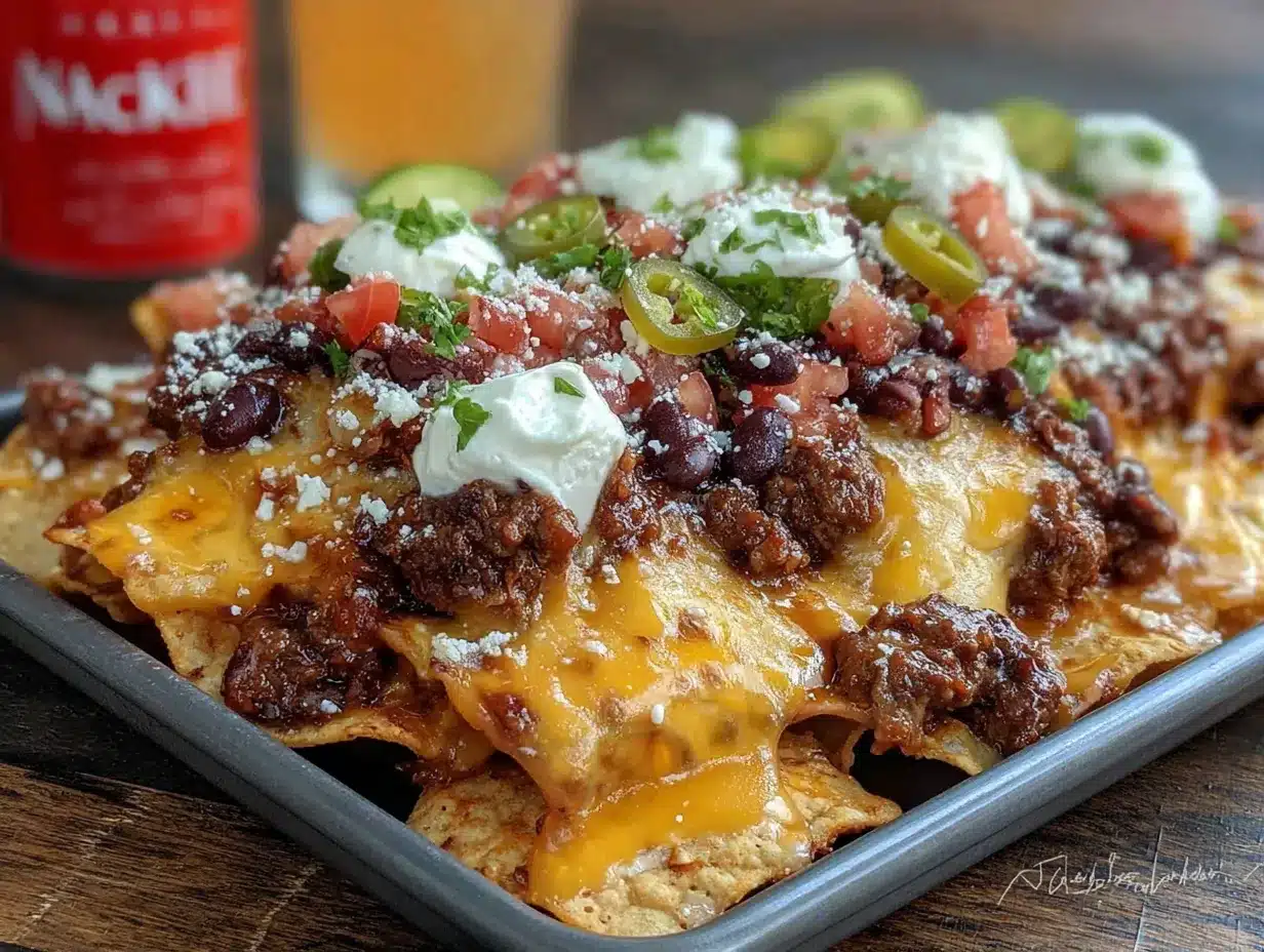 ultimate loaded nacho bar sheet pan for tailgating preparation steps